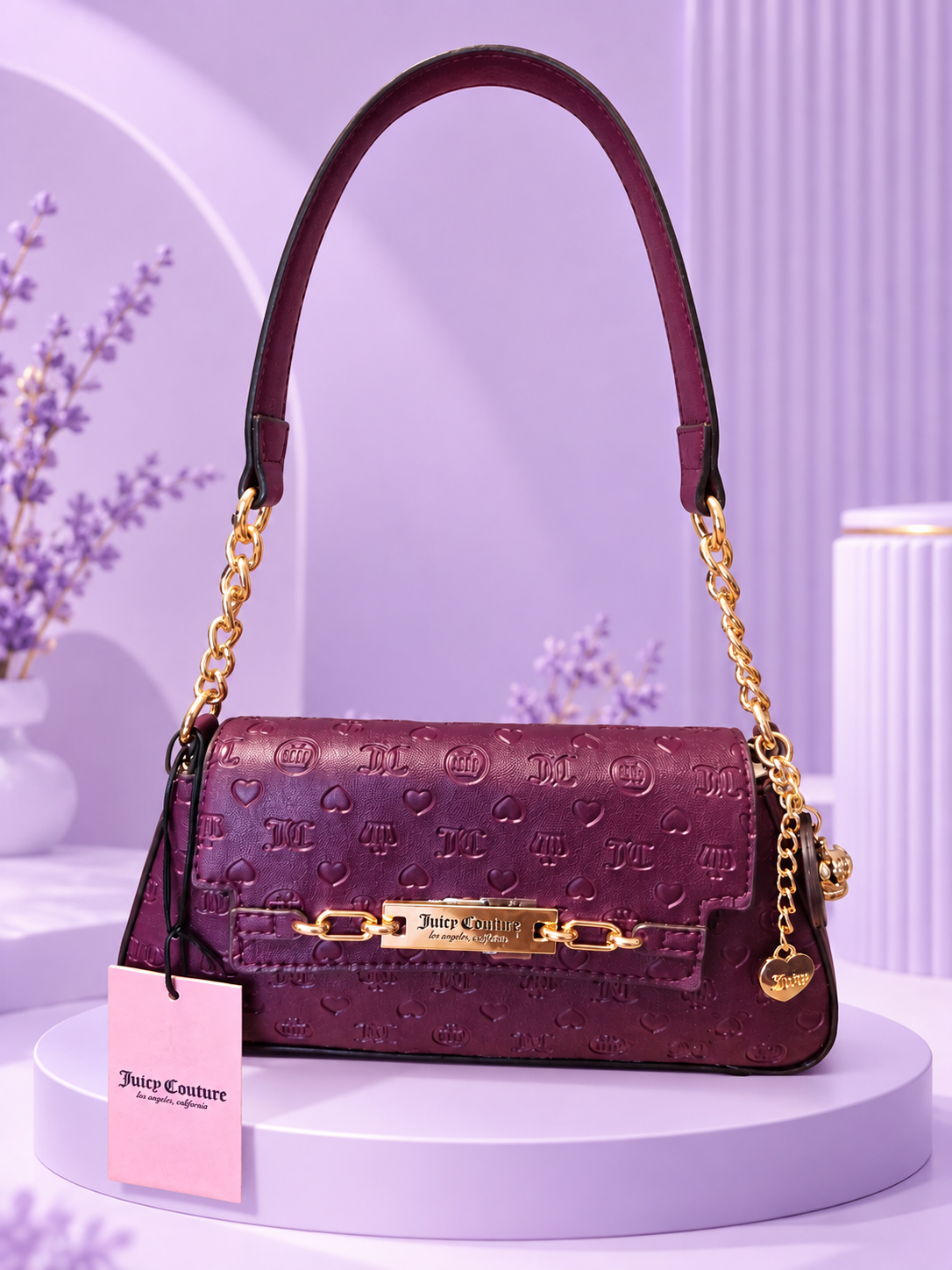 Bolso shoulder color Uva