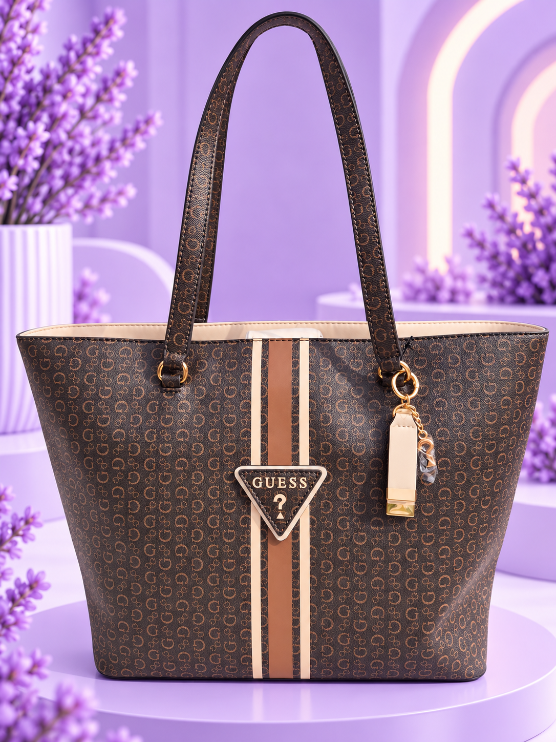 Tote grande café con monograma
