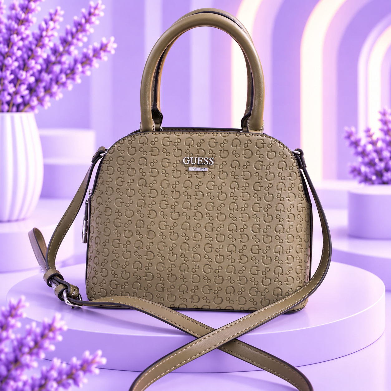 Bolso domo verde olivo logotipo