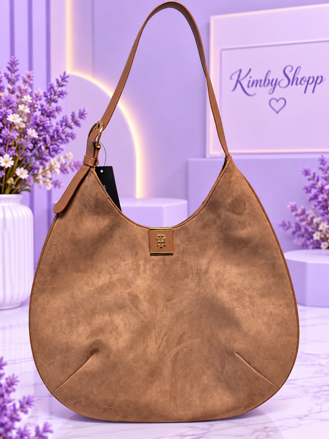 Shoulder efecto gamuza camel
